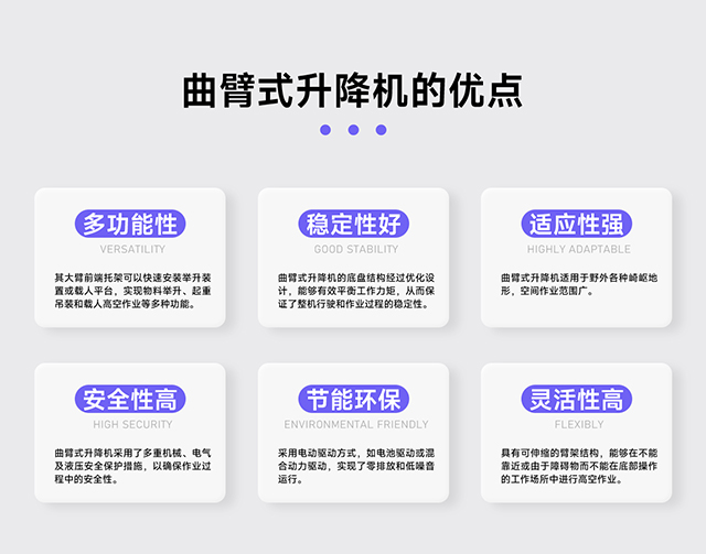 曲臂式升降機(jī)優(yōu)點